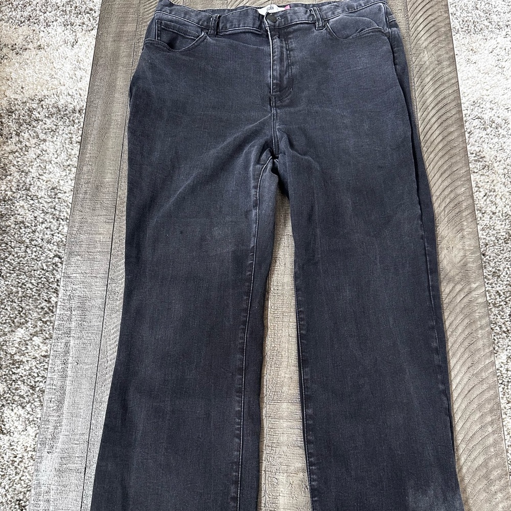 CAbi Women's Charcoal Straight-Leg Jeans